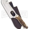 Frost Cutlery Hen & Rooster Butcher Stag Fixed Blade Knife - Satin Plain