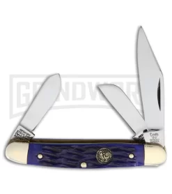 Frost Cutlery Hen & Rooster Medium Stockman Blue Pick Bone Pocket Knife