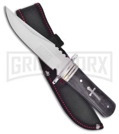 Frost Cutlery Sharps Cutlery Mini Cross Pakkawood Fixed Blade Knife - Satin