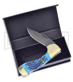 Frost Cutlery Steel Warrior Choctaw Blue Bone Lockback Knife