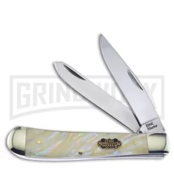 Frost Cutlery Steel Warrior Trapper White Pearl Pocket Knife