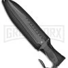 Frost Cutlery Tac Assault Futura Fighter Bowie Fixed Blade Knife - Black Plain