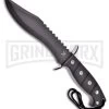 Frost Cutlery Tac Xtreme Buccaneer Black Fixed Blade Knife - Black Plain