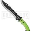 Frost Cutlery Tac Xtreme Lights Out Black Green Machete - Black Plain