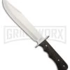 Frost Cutlery Talon Bowie Black Fixed Blade Knife - Satin Plain