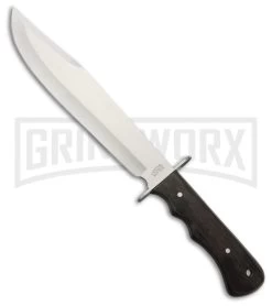 Frost Cutlery Talon Bowie Black Fixed Blade Knife - Satin Plain