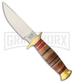 Frost Cutlery Trophy Stag Rough Grouse Pakkawood Fixed Blade Knife - Satin Plain