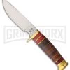 Frost Cutlery Trophy Stag Sage Grouse Pakkawood Fixed Blade Knife - Satin Plain