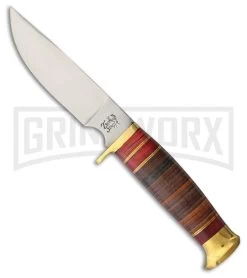Frost Cutlery Trophy Stag Sage Grouse Pakkawood Fixed Blade Knife - Satin Plain