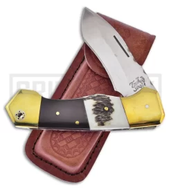Frost Cutlery Trophy Stag Liner Lock Knife - Satin Plain