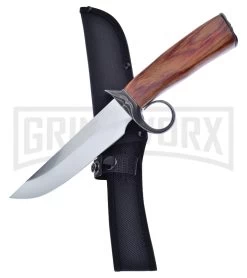 Frost Cutlery Valley Forge The Wick Wood Fixed Blade Knife - Satin Plain