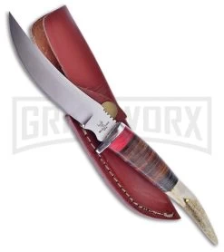 Frost Cutlery Whitetail Smitten Brown Fixed Blade Knife - Satin Plain