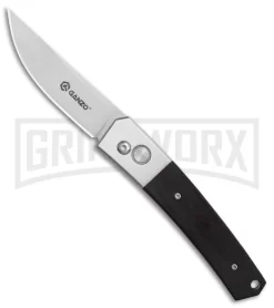 Ganzo Knives Black Wood Automatic Knife - Satin Plain