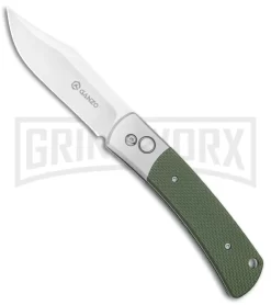 Ganzo Knives G747-1-GR Green G-10 Automatic Knife - Clip Point Satin