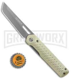 Gerber Ayako Green Aluminum Frame Lock Knife - Gray Plain -Knives Sale Online Shop Gerber Ayako FL Green Aluminum Gray 30 001690 BHQ 105513 jr bottlecap large