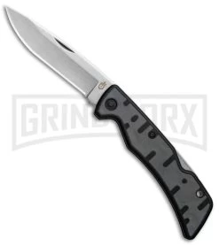 Gerber Commuter Black/Gray GFN Lockback Knife - Stonewash Plain