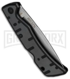 Gerber Commuter Black/Gray GFN Lockback Knife - Stonewash Plain -Knives Sale Online Shop Gerber Commuter LB Black Gray GFN 31 003136N BHQ 48940 jr side large