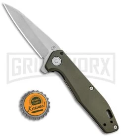 Gerber Fastball Flat Sage Liner Lock Flipper Knife - Stonewash Plain -Knives Sale Online Shop Gerber Fastball LL Flipper Flat Sage SW 30 001610 BHQ 94211 jr bottlecap large