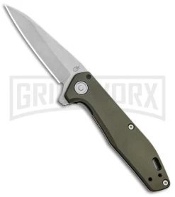 Gerber Fastball Flat Sage Liner Lock Flipper Knife - Stonewash Plain