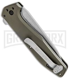 Gerber Fastball Flat Sage Liner Lock Flipper Knife - Stonewash Plain -Knives Sale Online Shop Gerber Fastball LL Flipper Flat Sage SW 30 001610 BHQ 94211 jr side large