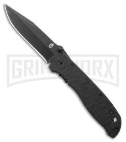 Gerber Harsey Air Ranger Black Folding Knife - Black Plain