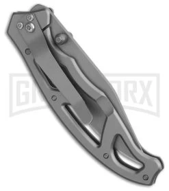 Gerber Paraframe I Gray Stainless Steel Frame Lock Knife - Black Plain -Knives Sale Online Shop Gerber Paraframe I Frame Lock Knife Gray Stainless Steel Black G8446 BHQ 53997 side kc large