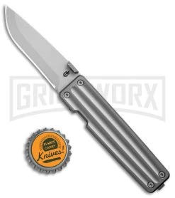 Gerber Pocket Square Gray Aluminum Liner Lock Knife - Satin Plain -Knives Sale Online Shop Gerber Pocket Square LL Aluminum 30 001363 BHQ 67408 jr bottlecap large