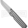 Gerber Pocket Square Gray Aluminum Liner Lock Knife - Satin Plain