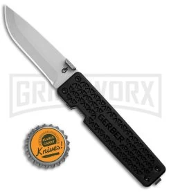 Gerber Pocket Square Black GFN Liner Lock Knife - Satin Plain -Knives Sale Online Shop Gerber Pocket Square LL Black GFN 30 001362 BHQ 67409 jr bottlecap large
