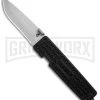 Gerber Pocket Square Black GFN Liner Lock Knife - Satin Plain