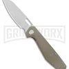 Gerber Slimsada Olive Micarta Frame Lock Pocket Knife -Stonewash Plain