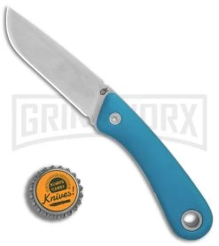 Gerber Spine Cyan Blue GFN Fixed Blade Knife - Stonewash Plain -Knives Sale Online Shop Gerber Spine Cyan Blue SW BHQ 81306 er bottlecap large