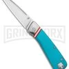 Gerber Straightlace Blue GFN Sheepsfoot Slip Joint Knife - Satin Plain