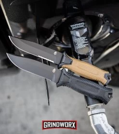 Gerber StrongArm Coyote Brown Polymer Fixed Blade Knife - Black Serr 5 Gerber StrongArm Coyote Brown Polymer Fixed Blade Knife - Black Serr -Knives Sale Online Shop Gerber StrongArm Fixed Blade Knife Black Black 30 001038 BHQ 27042 kp gas web large 1