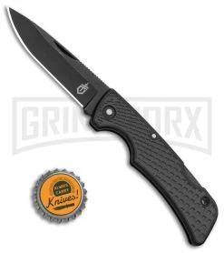 Gerber US1 Gray Rubber Folding Lockback Knife - Black Plain 7 Gerber US1 Gray Rubber Folding Lockback Knife - Black Plain -Knives Sale Online Shop Gerber US1 Folding Lockback Knife Gray Rubber Black BHQ 53931 kp bottle cap large