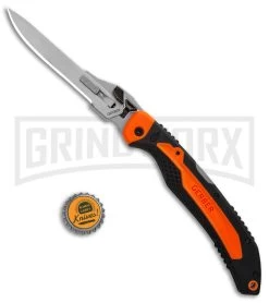 Gerber Vital Big Game Orange ABS Manual Folding Knife - Satin Plain -Knives Sale Online Shop Gerber Vital Big Game Maual Orange ABS Satin 31 003053 BHQ 73318 jr bottlecap large