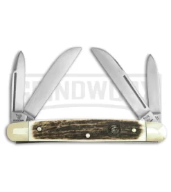 Hen & Rooster Coon Hunter Congress Deer Antler Pocket Knife