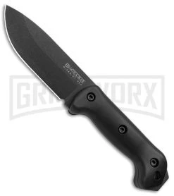 Ka-Bar Becker Campanion Black Fixed Blade Knife - Black Plain