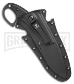 Ka-Bar TDI Pocket Strike Black Fixed Blade Knife - Black Plain -Knives Sale Online Shop Ka Bar TDI Pocket Strike Fixed Blade Knife 3.18 Black 2491 BHQ 120901 LS Sheath large