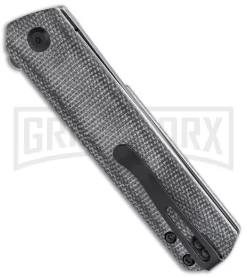 Kansept Knives Foosa Black Micarta Folding Knife - Black Stonewash Plain -Knives Sale Online Shop Kansept Knives Foosa Balck Micarta Black SW BHQ 138087 jr side large