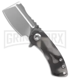 Kansept Knives Mini Korvid Luminous Resin Folding Knife - Stonewash Plain
