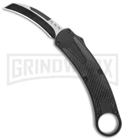 Karambit OTF 2.0 Black Carbon Fiber OTF Knife - Two-Tone Plain
