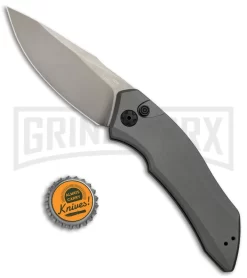 Kershaw Launch 1 Gray Automatic Knife - Gray DLC Plain -Knives Sale Online Shop Kershaw Launch 1 Gray Alum Gray DLC 7100GRY BHQ 68949 jr bottlecap large