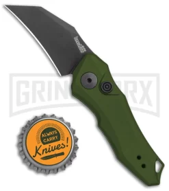 Kershaw Launch 10 Olive Green Automatic Knife CA Legal - Stonewash Plain -Knives Sale Online Shop Kershaw Launch 10 Auto Olive Green Black KER7350OLBLK BHQ 115105 jr bottlecap large