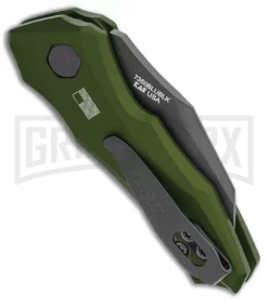 Kershaw Launch 10 Olive Green Automatic Knife CA Legal - Stonewash Plain -Knives Sale Online Shop Kershaw Launch 10 Auto Olive Green Black KER7350OLBLK BHQ 115105 jr side large