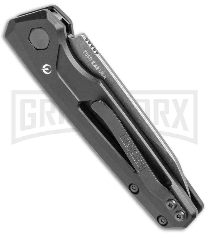 Kershaw Launch 11 Black Aluminum Automatic Knife - Blackwash Plain 3 Kershaw Launch 11 Black Aluminum Automatic Knife - Blackwash Plain - Image 3