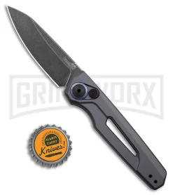 Kershaw Launch 11 Gray Aluminum Automatic Knife - Blackwash Plain -Knives Sale Online Shop Kershaw Launch 11 Auto Gray Aluminum Blackwash BHQ 178232 jr bottlecap large