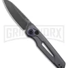 Kershaw Launch 11 Gray Aluminum Automatic Knife - Blackwash Plain