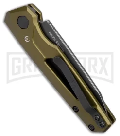 Kershaw Launch 11 OD Green Aluminum Automatic Knife - Blackwash Plain -Knives Sale Online Shop Kershaw Launch 11 Auto OD Green Aluminum Blackwash BHQ 178231 jr side large