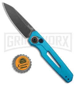 Kershaw Launch 11 Teal Aluminum Automatic Knife - Blackwash Plain -Knives Sale Online Shop Kershaw Launch 11 Auto Teal Aluminum Blackwash BHQ 178233 jr bottlecap large